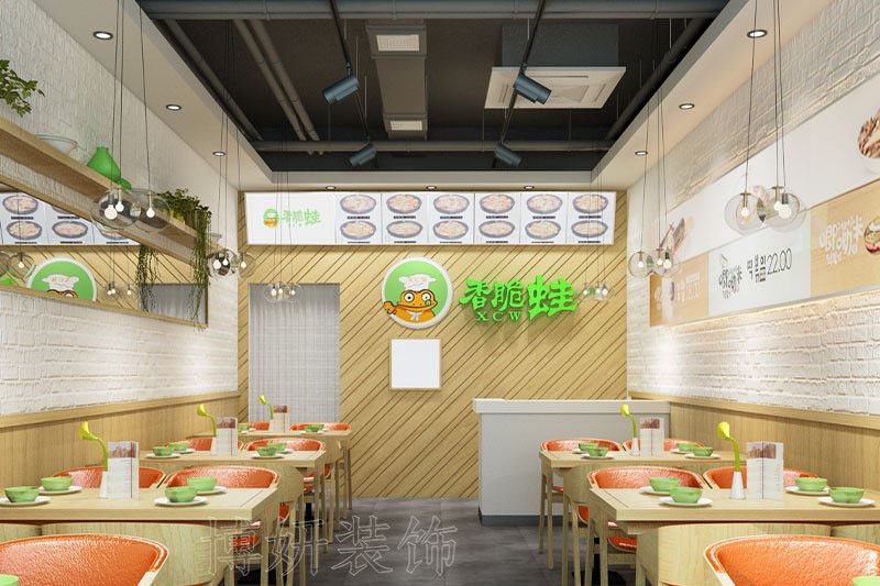 南京童趣小吃店裝修設(shè)計方案效果圖-南京博妍工裝公司