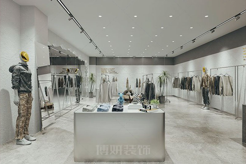 南京簡(jiǎn)約時(shí)尚風(fēng)男裝店裝修設(shè)計(jì)方案效果圖-南京博妍工裝公司