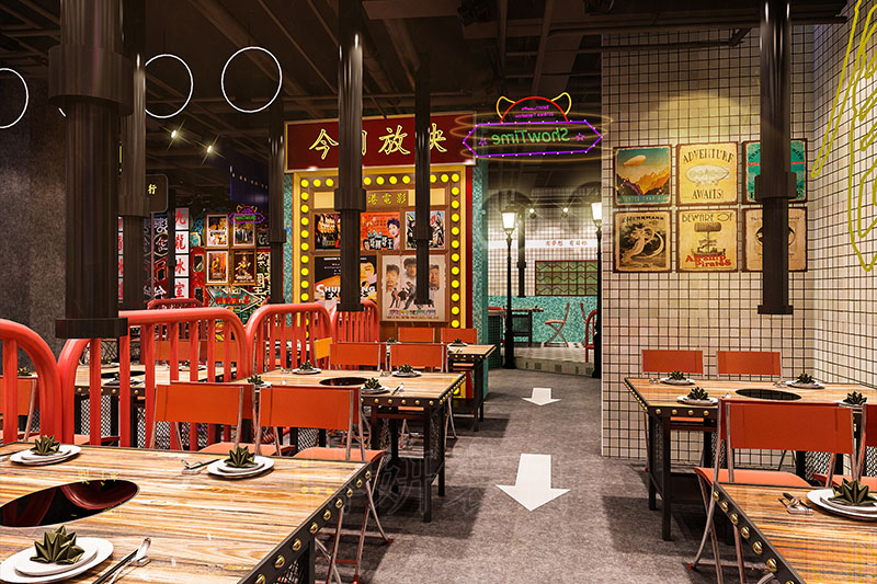 南京港風(fēng)燒烤店裝修設(shè)計風(fēng)格效果圖