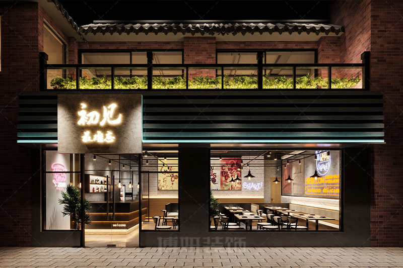 南京工業(yè)風(fēng)燒烤店裝修設(shè)計風(fēng)格效果圖