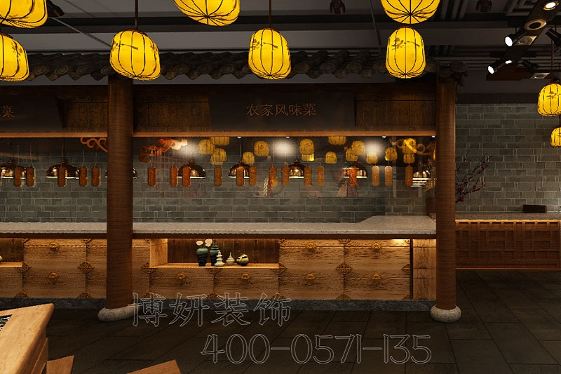 南京古典風(fēng)主題餐廳裝修設(shè)計(jì)效果圖