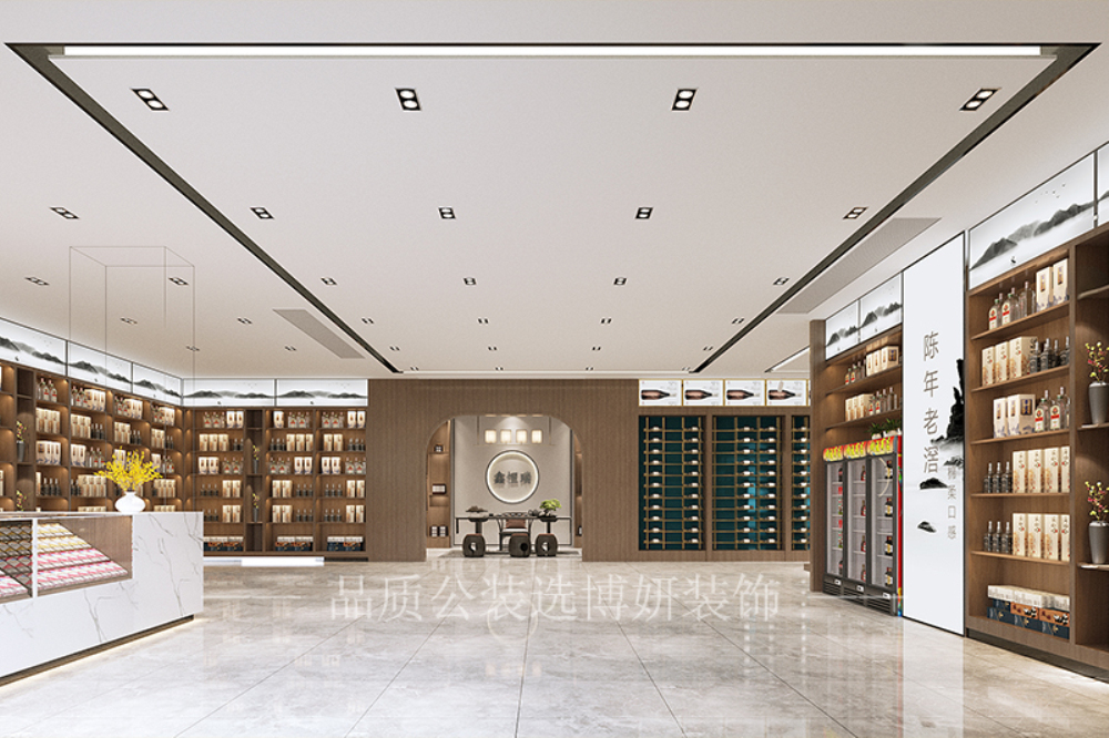 南京煙酒店裝修設(shè)計(jì)，這樣的店鋪裝修引人注目