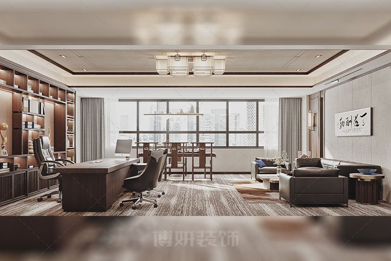 有內(nèi)涵的董事長(zhǎng)辦公室裝修設(shè)計(jì)