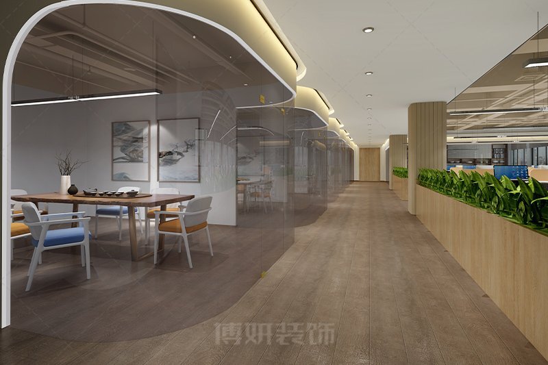 南京混搭風(fēng)辦公室裝修設(shè)計過道