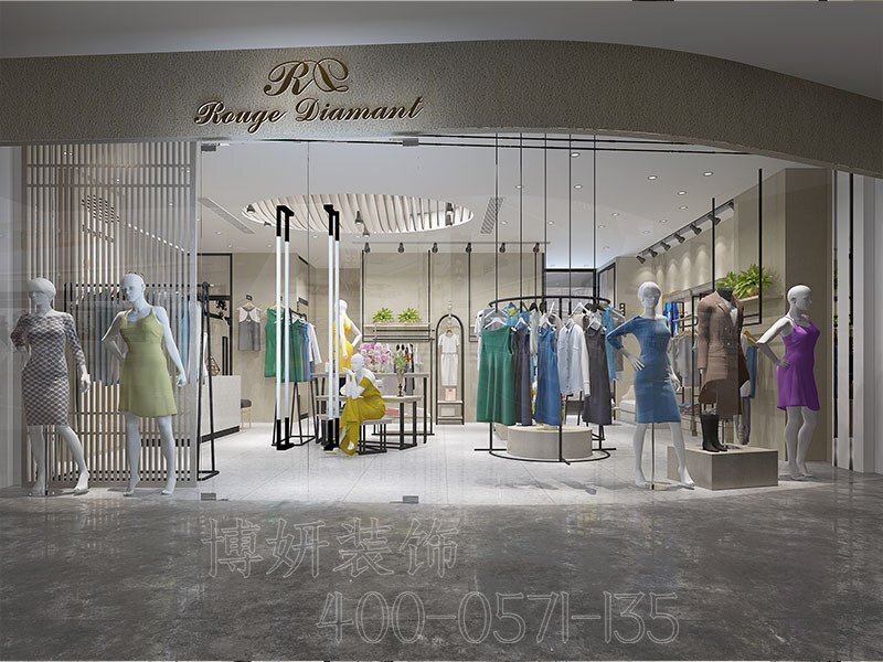 南京女裝店裝修,南京女裝店裝潢設(shè)計(jì),南京女裝店裝修效果圖,南京裝修公司